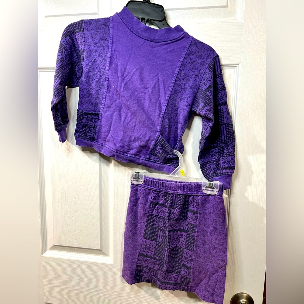 Vintage 90’s sweatsuit skirt set
